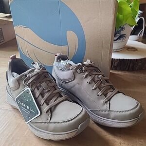 Womens 7 Clarks CShell Waterproof‎ Leather Textile Shoes Wave 2.0 Sage Peach